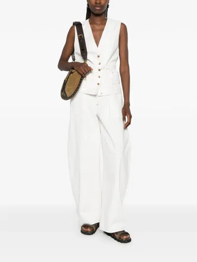 Herskind Samos Button-up Waistcoat In White