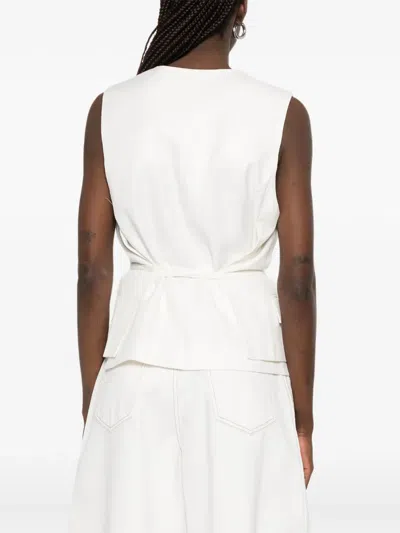 Herskind Samos Button-up Waistcoat In White