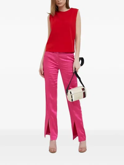 Benetton 레그 슬릿 팬츠 In Pink