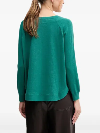 Benetton 래글런 소매 스웨터 In Green