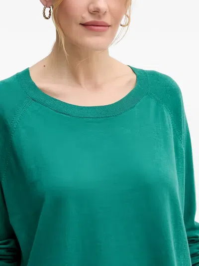 Benetton 래글런 소매 스웨터 In Green