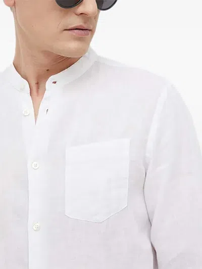 Benetton 리넨 셔츠 In White