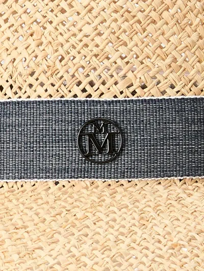 Maison Michel 블랑쉬 프린지 트리밍 모자 In Neutral