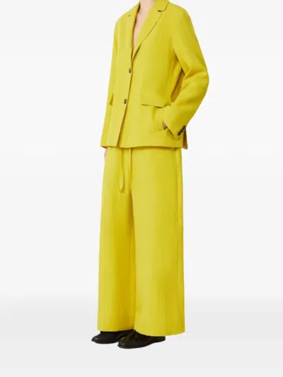 's Max Mara Drawstring Trousers In Yellow