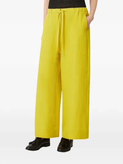 's Max Mara Drawstring Trousers In Yellow