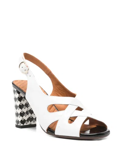 Chie Mihara Cutout Patterned Sandals In White