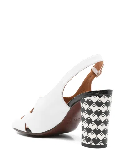 Chie Mihara Cutout Patterned Sandals In White