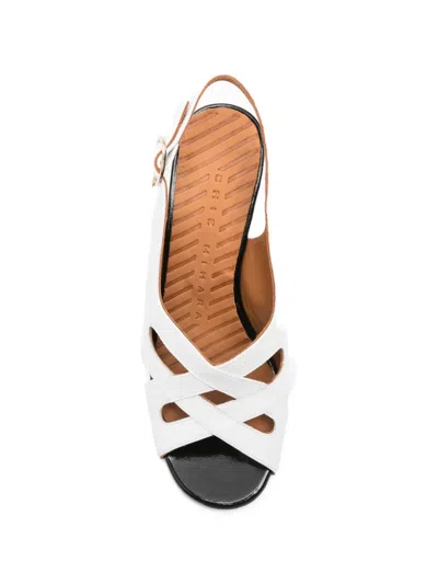 Chie Mihara Cutout Patterned Sandals In White