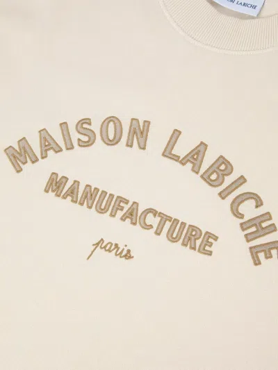 Maison Labiche 로고 자수 스웨트셔츠 In Neutral