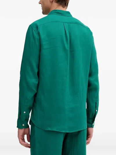 Benetton ボタン シャツ In Green