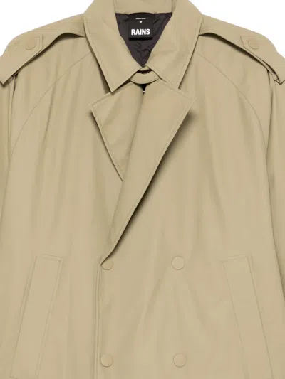Rains 더블 브레스티드 재킷 In Brown