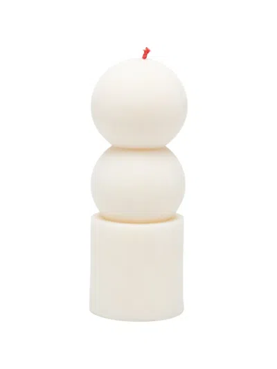Taith 릴루 스택 디자인 캔들 In White