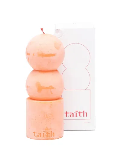Taith 릴루 스택 디자인 캔들 In Orange