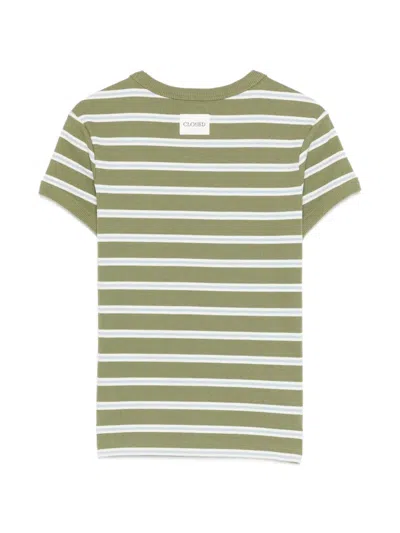 Closed Striped T-shirt In Green