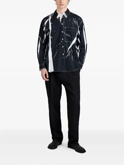 Proenza Schouler 시몬 프린트 셔츠 In Black