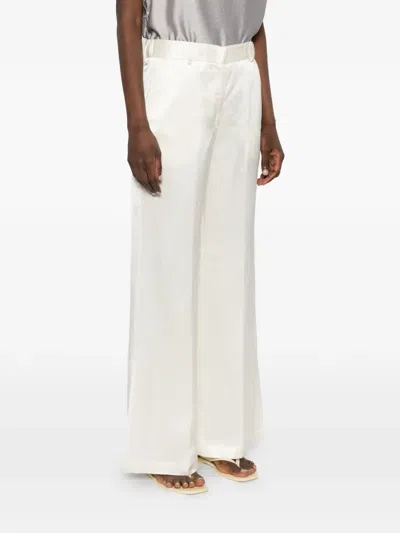 Panicale Flat-front Trousers In White