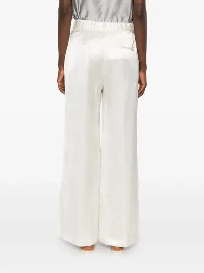 Panicale Flat-front Trousers In White