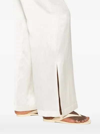 Panicale Flat-front Trousers In White