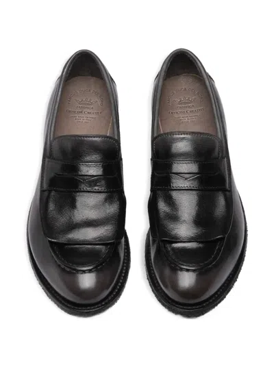 Officine Creative 러보프 레더 로퍼 In Black