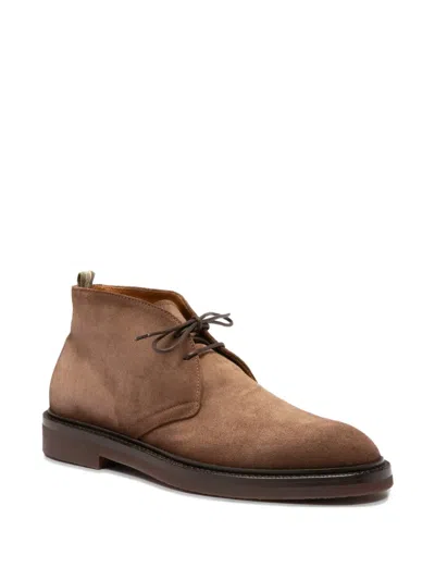 Officine Creative 두드 플렉시 004 레더 레이스업 부츠 In Brown