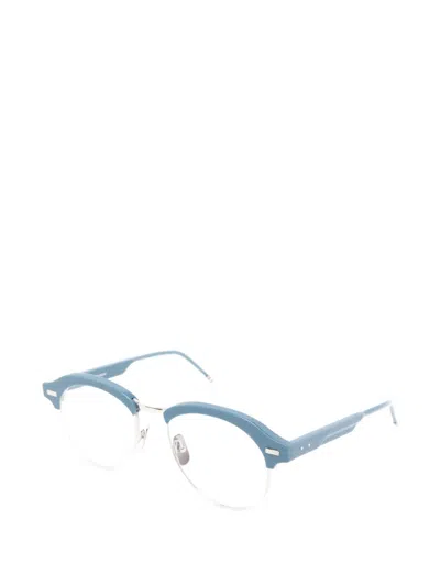 Thom Browne 라운드 프레임 안경 In Blue