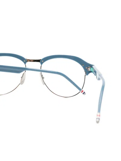 Thom Browne 라운드 프레임 안경 In Blue