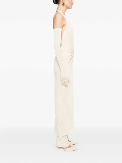 Nissa Backless Layered Jumpsuit In White