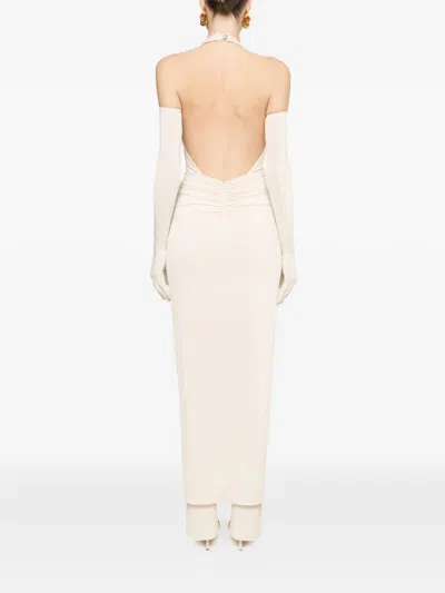 Nissa Backless Layered Jumpsuit In White