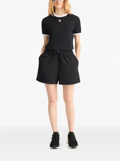 Fusalp Tanixa Contrast-trim Logo T-shirt In Black