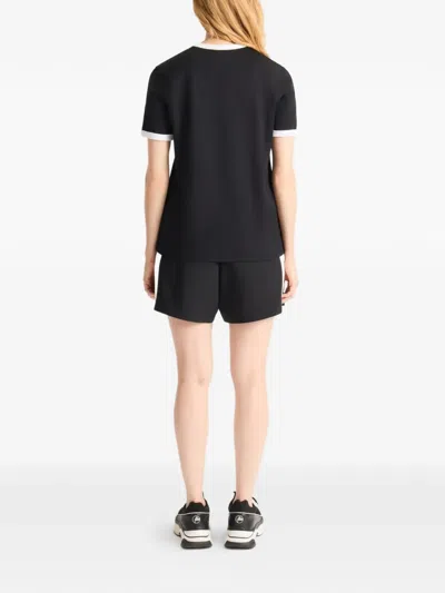 Fusalp Tanixa Contrast-trim Logo T-shirt In Black