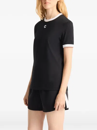 Fusalp Tanixa Contrast-trim Logo T-shirt In Black