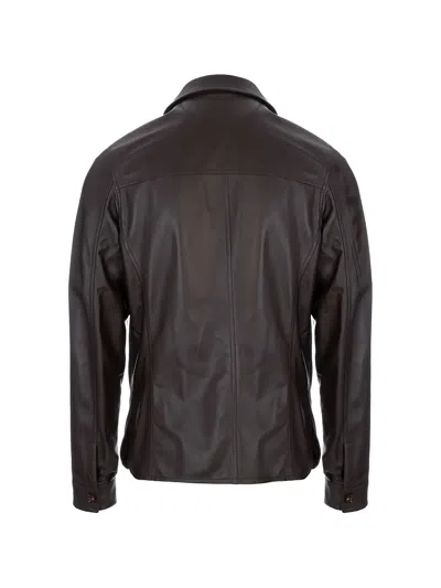 Kired 플랩 포켓 셔츠 재킷 In Brown