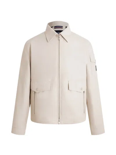 Fusalp Fralis Chambray Patch-pockets Bomber Jacket In Neutral