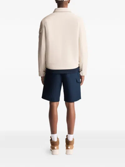 Fusalp Fralis Chambray Patch-pockets Bomber Jacket In Neutral