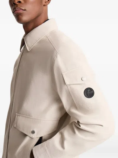 Fusalp Fralis Chambray Patch-pockets Bomber Jacket In Neutral