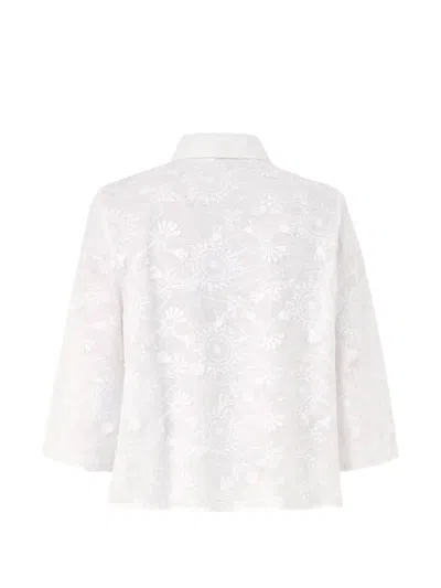 Marella 플로럴 셔츠 In White