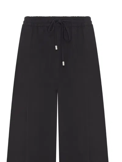 Sportmax Drawstring Piped Trousers In Black