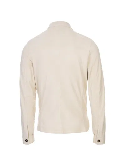 Kired Flap-pocket Overshirt In White