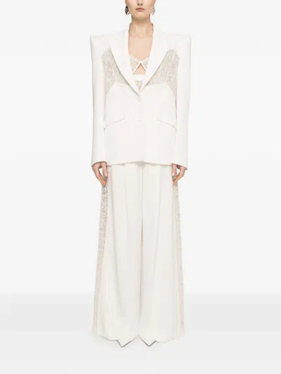 Nissa 레이스 패널 팬츠 In White