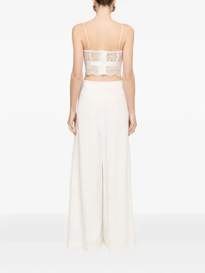 Nissa 레이스 패널 팬츠 In White