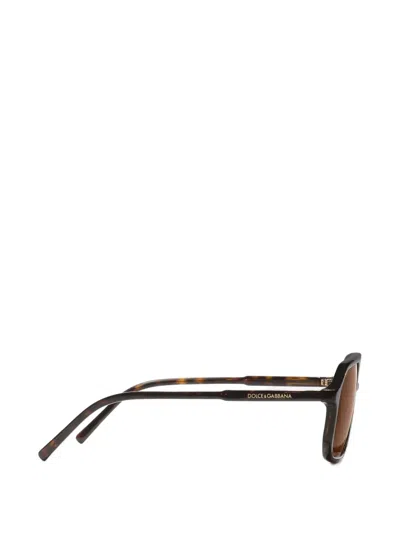 Dolce & Gabbana Pilot-frame Tortoiseshell Sunglasses In Brown
