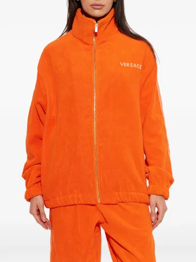 Versace Home 코튼 스웨트셔츠 In Orange