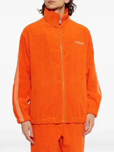 Versace Home 코튼 스웨트셔츠 In Orange