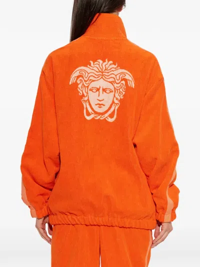 Versace Home 코튼 스웨트셔츠 In Orange