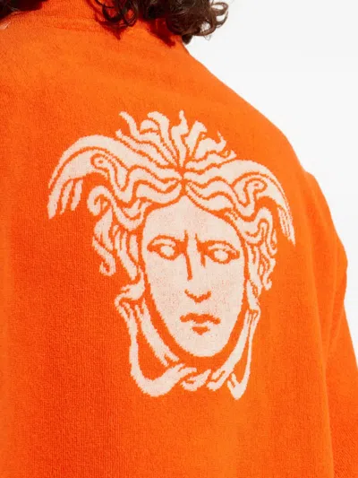 Versace Home 코튼 스웨트셔츠 In Orange