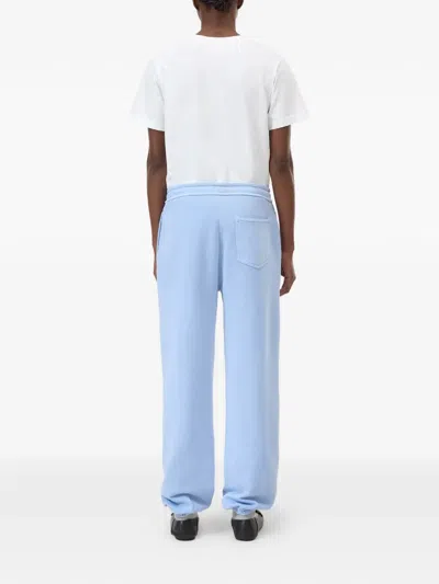 Closed Drawstring Track Pants In Blue