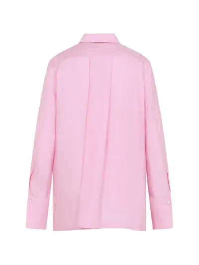 Carven Button-up Silk Shirt In White