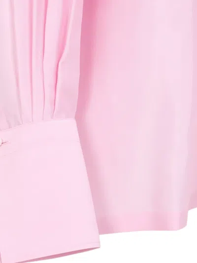 Carven Button-up Silk Shirt In White