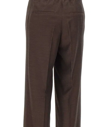 Herskind 핑키 밴딩 웨이스트 트랙팬츠 In Brown