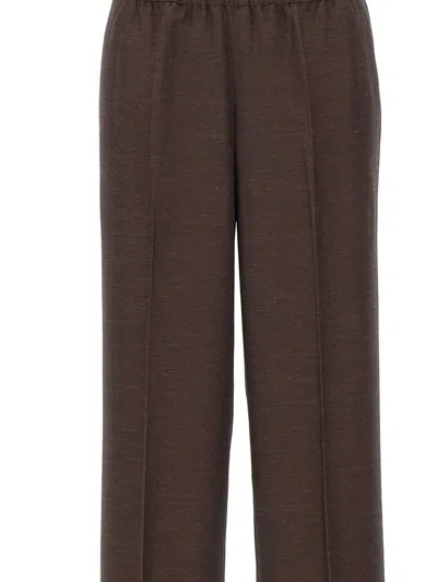 Herskind 핑키 밴딩 웨이스트 트랙팬츠 In Brown